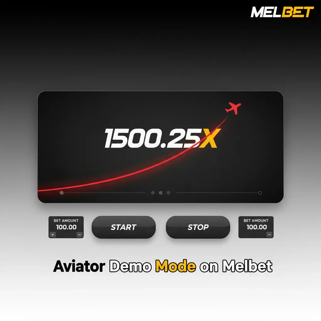 Melbet Aviator demo interface showing practice mode with virtual balance, multipliers, Auto Bet, and Auto Cashout controls