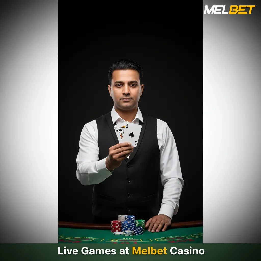 Melbet live casino with 300+ tables: roulette, blackjack, baccarat, poker, TV games; INR play and Hindi-speaking dealers.