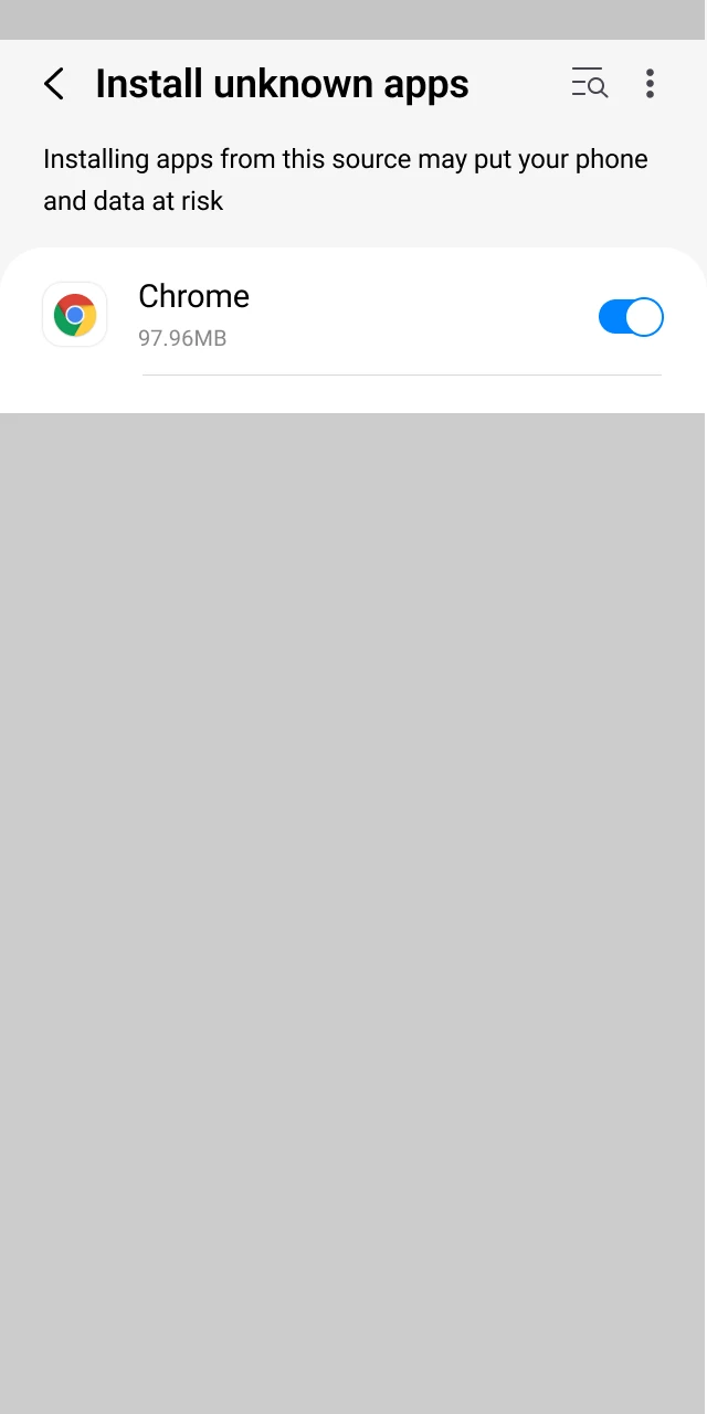 Allow your browser to install apps so the Melbet APK can be installed.