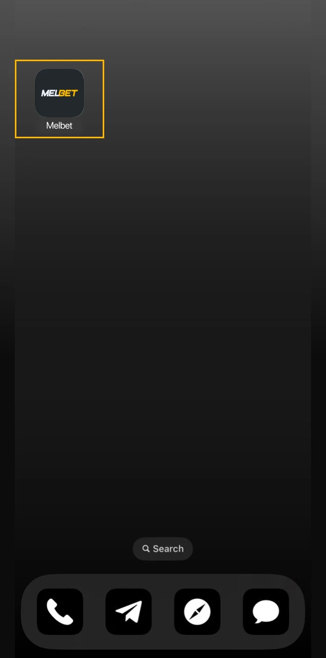 Launch the installed Melbet iOS app and log into your account.