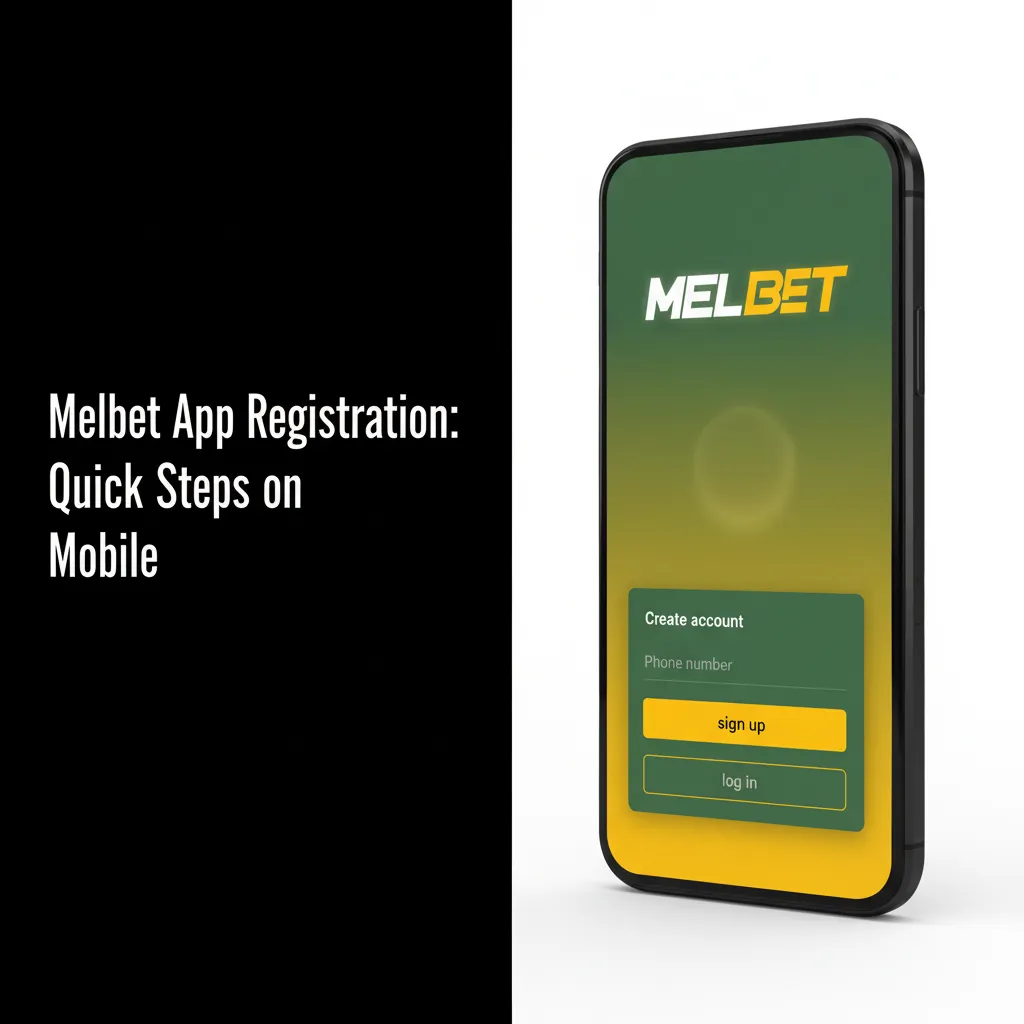 Melbet app signup on mobile: choose Phone/Email/Social/One‑Click, enter details, verify by SMS or email in a few taps.