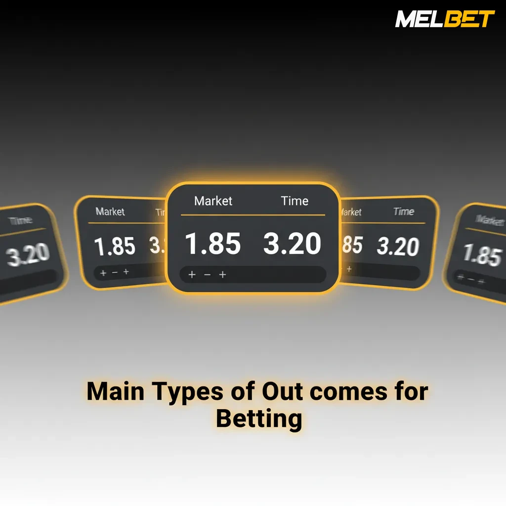 Infographic of main betting outcomes: Match Winner (1X2), Over/Under, Both Teams to Score, Draw No Bet, Asian Handicap