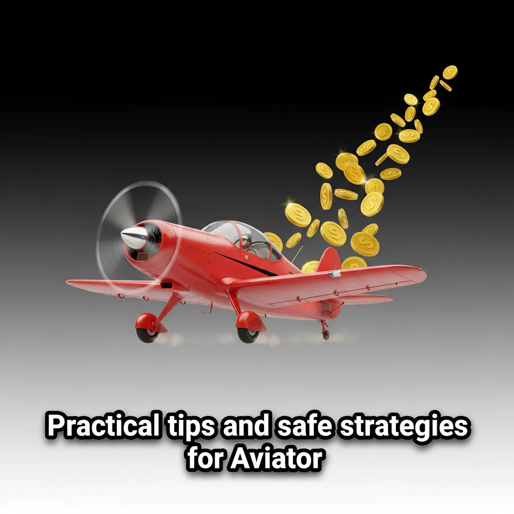 Infographic: Aviator safe play tips—auto cash-out 1.5–2x, two-bet, stake 1–2%, stop-loss/win, don't chase, plan sessions.