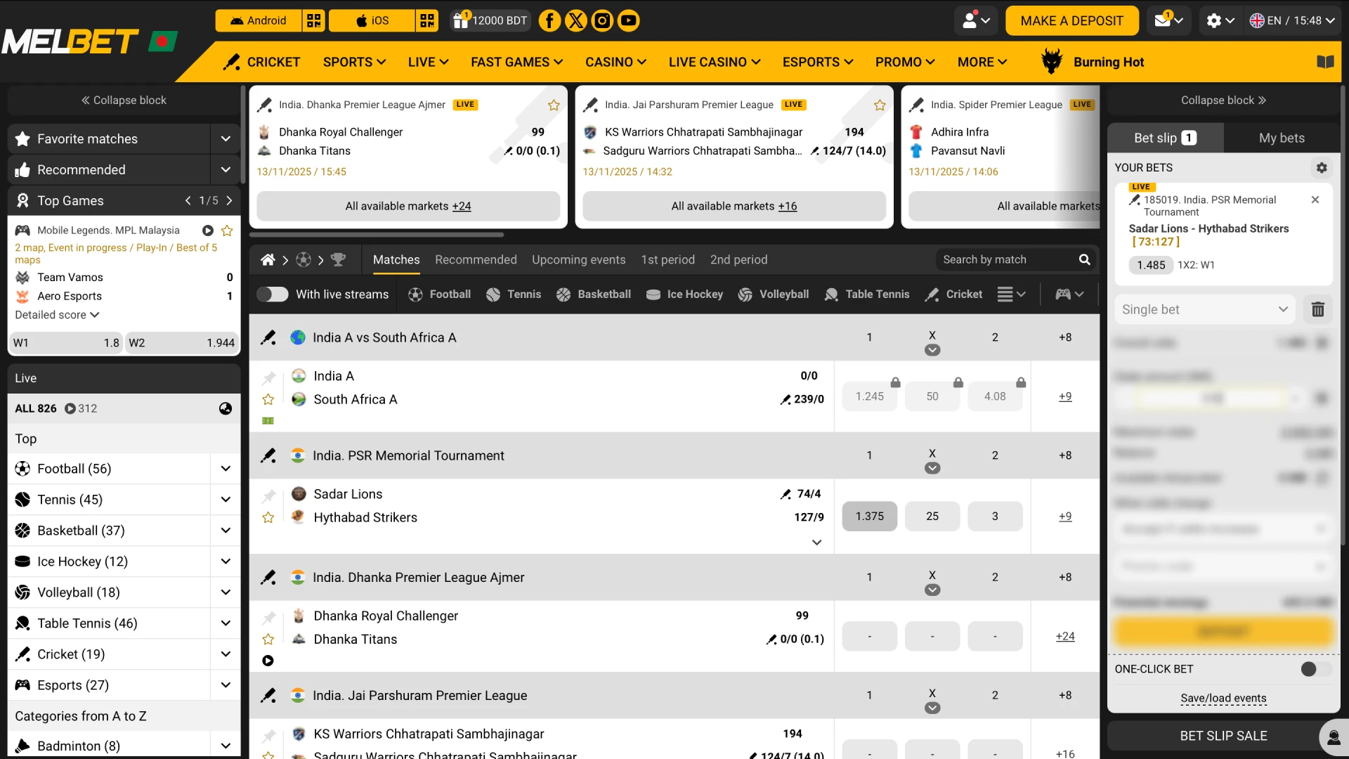 Melbet deposit bonus posted to account, ready to use in games or bets.